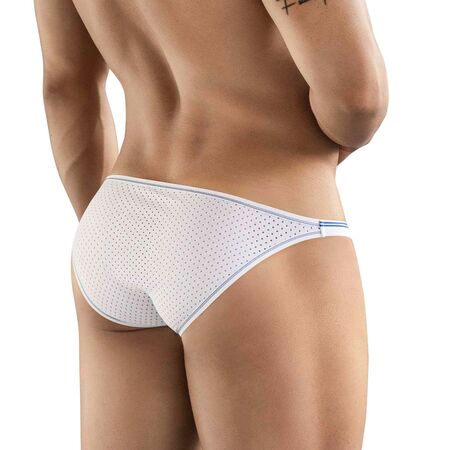 Белые перфорированные трусы-слипы Clever Esencial Brief Slip